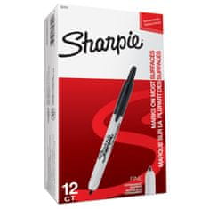 Sharpie Permanentný popisovač RT - 12 ks, čierny