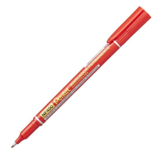 Pentel Permanentný popisovač NF450 - okrúhly hrot, červený