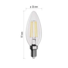 EMOS LED žiarovka Filament sviečka / E14 / 6 W (60 W) / 810 lm / teplá biela