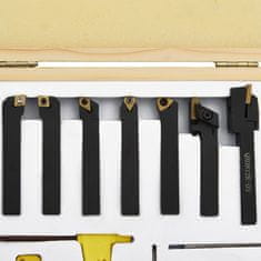 Vidaxl Sústružnícke nože, vymeniteľné plátky, sada 12 ks, 8x8 mm 70 mm