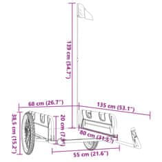 Vidaxl Príves na bicykel, čierny, oxfordská látka, železo