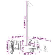 Vidaxl Príves na bicykel, čierny, oxfordská látka, železo