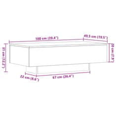 Vidaxl Konferenčný stolík, dub sonoma 100x49,5x31 cm kompozitné drevo