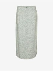 Vero Moda Krémová vzorovaná midi sukňa s prímesou ľanu Vero Moda Mymilo XS