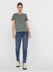 Vero Moda Zelené dámske basic tričko VERO MODA Paula XS