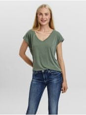 Vero Moda Zelené dámske tričko VERO MODA Filli XS