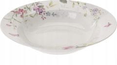 Koopman Porcelánový hlboký polievkový tanier 23 cm s kvetinovým vzorom