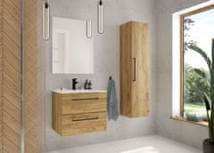 Deftrans Kúpeľňová skrinka s umývadlom 60 cm nástenná dubová remeselná 