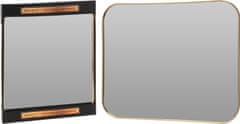 Koopman Nástenné závesné zrkadlo zlaté 55x45 cm dekoratívne