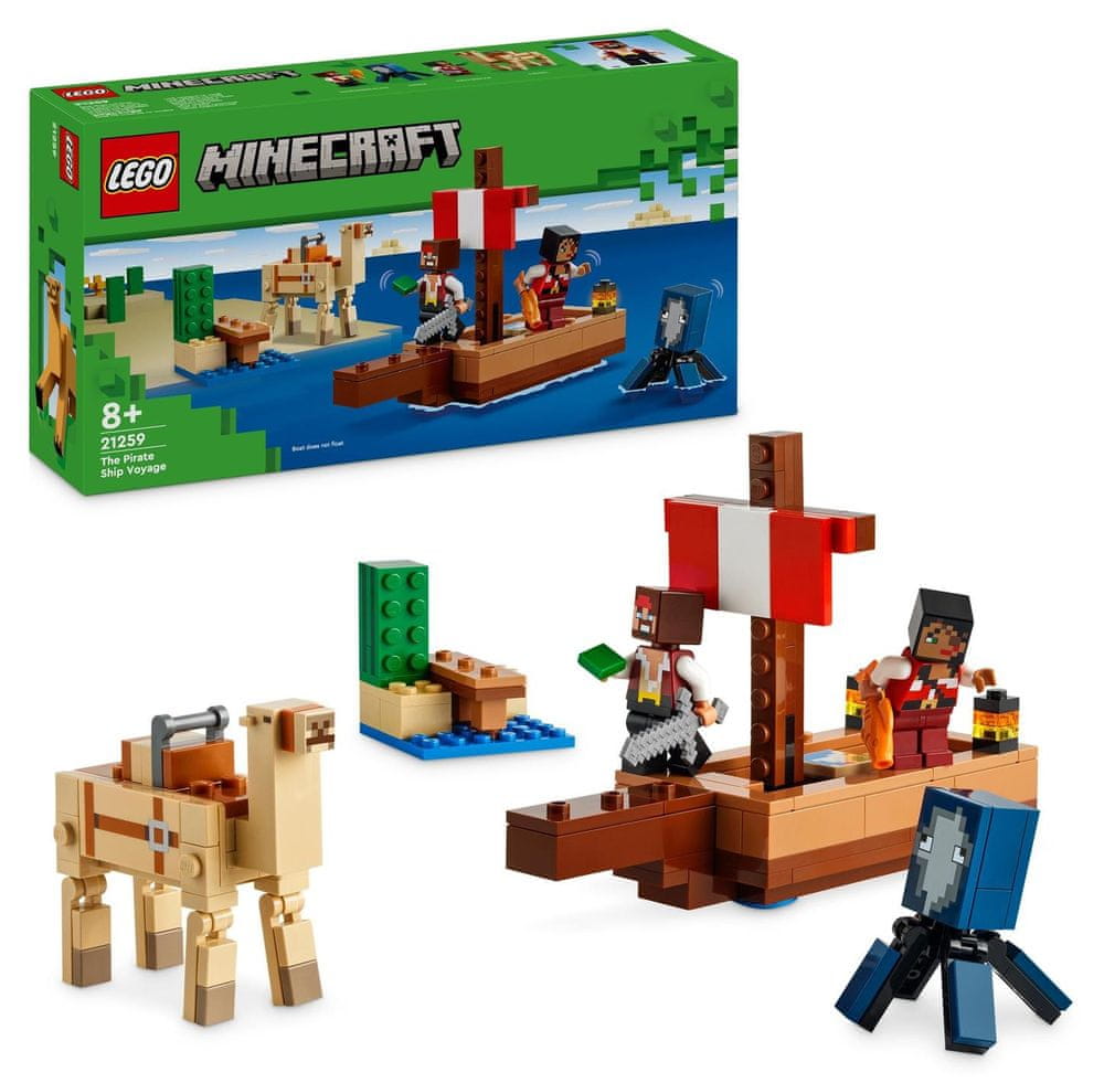 LEGO Minecraft 21259 Plavba na pirátskej lodi