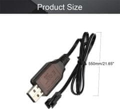 YUNIQUE GREEN-CLEAN USB nabíjací kábel SM-2P | Výstup 250 mAh pre RC auto, RC vrtuľník | Kompatibilný s 3,7V LiPo batériou | Plast
