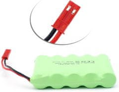 YUNIQUE GREEN-CLEAN Batéria RC 6V 2400mAh, nabíjateľná batéria Ni-MH AA s konektorom JST pre RC auto, RC loď, RC tank, elektrické náradie | Rozmery 52x72x15 mm | S USB nabíjačkou