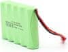 YUNIQUE GREEN-CLEAN Batéria RC 6V 2400mAh, nabíjateľná batéria Ni-MH AA s konektorom JST pre RC auto, RC loď, RC tank, elektrické náradie | Rozmery 52x72x15 mm