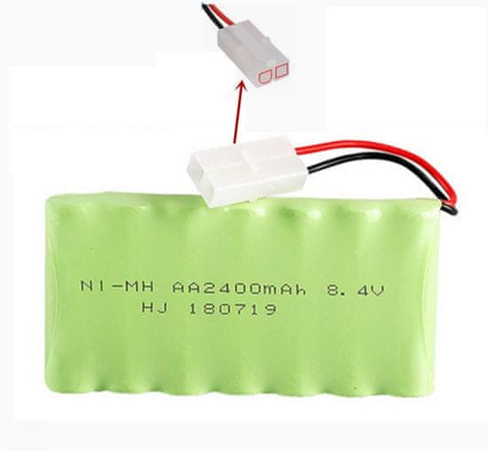 YUNIQUE GREEN-CLEAN Batéria RC 8,4V 2400mAh, nabíjateľná batéria Ni-MH AA s konektorom Tamiya pre RC auto, RC loď, RC tank, elektrické náradie, domáce spotrebiče