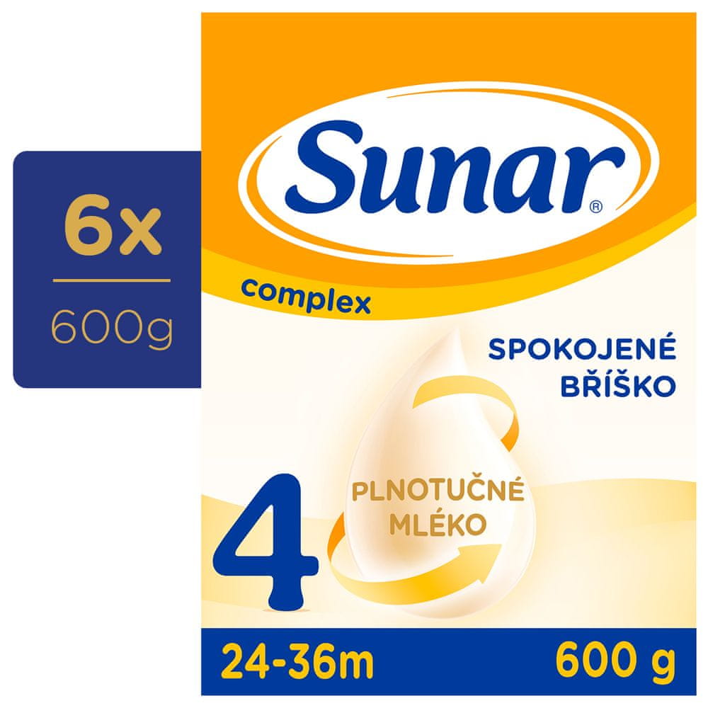 Sunar Complex 4 batoľacie mlieko, 6 x 600 g