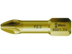 Autonar czech Wera 056915 Skrutkovací bit 1/4 Hex, 25 mm pre krížové skrutky Pozidriv PZ 2 typ 855/1 TH