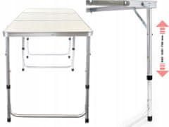 Verk  14470 Skladací kempingový stôl 180 x 60 cm béžový