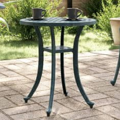 Petromila vidaXL Záhradný stôl zelený Ø48x53 cm liaty hliník