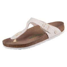 Birkenstock Žabky biela 38 EU Gizeh Rivet Logo Vegan Eggshell Canvas