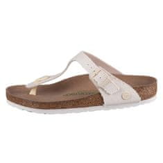 Birkenstock Žabky biela 38 EU Gizeh Rivet Logo Vegan Eggshell Canvas