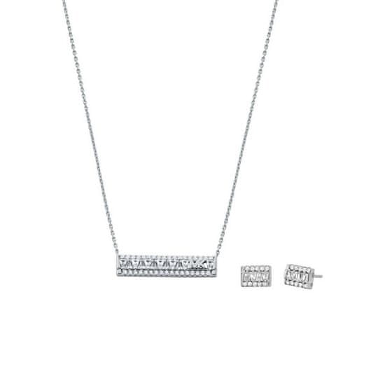 Michael Kors Nádherná súprava šperkov so zirkónmi MKC1688SET (náušnice, retiazka, prívesok)