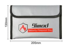 YUNIQUE GREEN-CLEAN Bezpečnostná taška na batérie RC | Ochranné puzdro proti výbuchu Lipo | Nabíjacia taška odolná voči ohňu, rozmery 205x130 mm