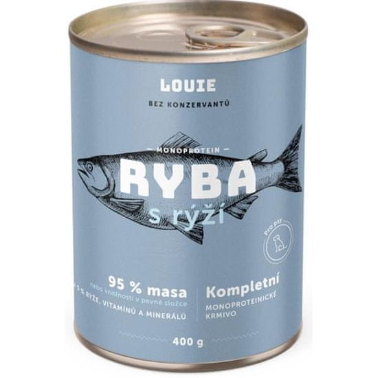 Louie konz. pre psov ryba s ryžou 400 g