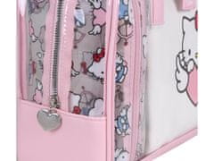 HELLO KITTY Hello Kitty Ružovo-biela sada cestovných kozmetických tašiek na zips, 3 ks. 