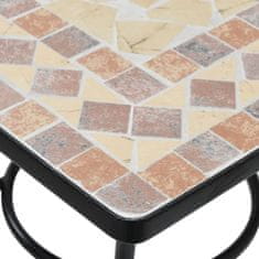Petromila vidaXL Mozaikový bistro stolík tehlová farba 60x60x74 cm keramika
