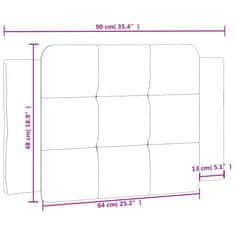 Vidaxl Vankúš na čelo postele biely 90 cm umelá koža