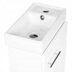 Deftrans Kúpeľňová skrinka s umývadlom 50x70 cm sada batéria + sifón biela 