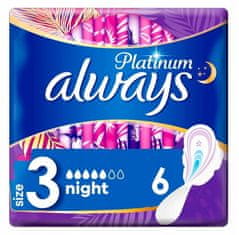 Procter & Gamble Hygienické vložky Always Platinum s krídlami 6 ks ultra night