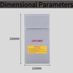 YUNIQUE GREEN-CLEAN Bezpečnostná taška na RC batérie | Ochranný obal proti výbuchu Lipo | Ohňovzdorné nabíjacie vrecko, rozmery 100x200 mm