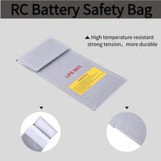 YUNIQUE GREEN-CLEAN Bezpečnostná taška na RC batérie | Ochranný obal proti výbuchu Lipo | Ohňovzdorné nabíjacie vrecko, rozmery 100x200 mm