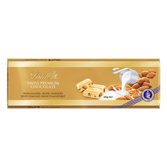 LINDT Zlatá švajčiarska čokoláda biela s madľami 300g