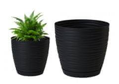 Form-Plastic Kvetináč s podstavcom čierny 26,5x24,5cm plast