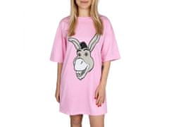 Disney Ružová nočná košeľa Shrek Osol, dámska nočná košeľa, bavlnená nočná košeľa na spanie XS