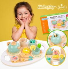 iMex Toys drevený čajový set, 15 dielov