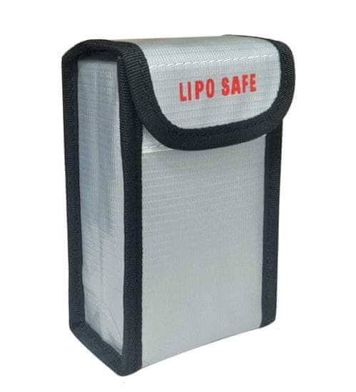 YUNIQUE GREEN-CLEAN Bezpečnostná taška na Lipo batérie, 1 kus, nehorľavý a proti výbuchu odolný materiál, rozmery 90X55X140 mm - ochranný obal na nabíjanie a prepravu Lipo batérií