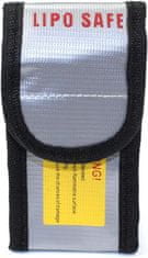 YUNIQUE GREEN-CLEAN Bezpečnostná taška na Lipo batérie, 1 kus, nehorľavý a proti výbuchu odolný materiál, rozmery 64X50x95 mm - ochranný obal na nabíjanie a prepravu Lipo batérií