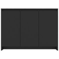 Vidaxl Komoda, čierna 102x33x75 cm, kompozitné drevo