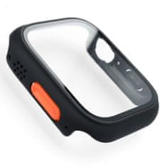 BB-Shop Ochranné puzdro so skleneným krytom pre Apple Watch čierne