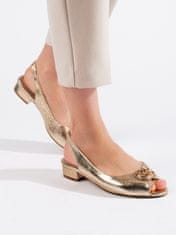 Amiatex Dámske sandále 108152 + Nadkolienky Gatta Calzino Strech, odtiene žltej a zlatej, 37