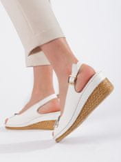 Amiatex Dámske sandále 108159 + Nadkolienky Gatta Calzino Strech, biele, 36