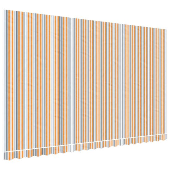 Vidaxl Náhradná látka na markízu rôznofarebná pruhovaná 5x3 m