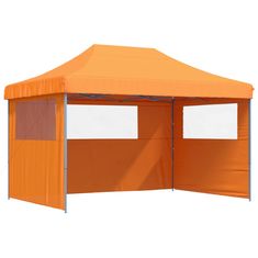 Petromila vidaXL Skladací pop-up párty stan s 3 bočnými stenami oranžový