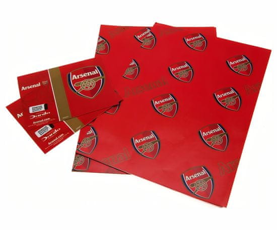 FAN SHOP SLOVAKIA Darčekový baliaci papier Arsenal FC, 70x50 cm, 2ks