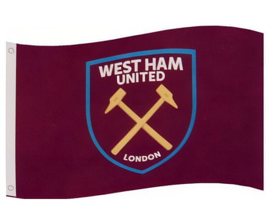 FAN SHOP SLOVAKIA Vlajka West Ham United FC, vínová, 152x91 cm