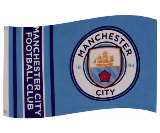 FAN SHOP SLOVAKIA Vlajka Manchester City FC, modrá, 152x19 cm