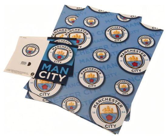 FAN SHOP SLOVAKIA Darčekový baliaci papier Manchester City FC, 70x50 cm